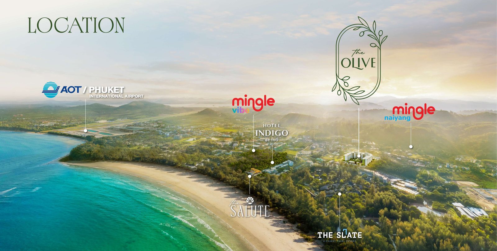 Nai Yang beach Phuket — пляж в 400 метрах от The Title Olive